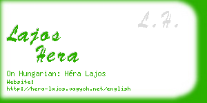 lajos hera business card